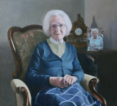 Artists Mother at 100 Portrait Painting