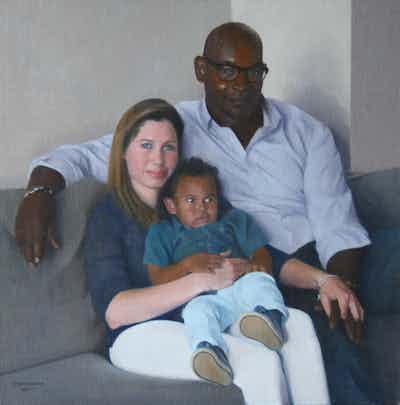 Qunicy and Family Portrait Painting Commision