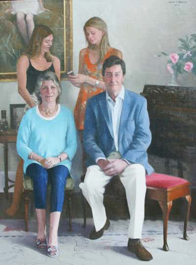 Roger Sedgwick Rough and family Portrait Painting Commision